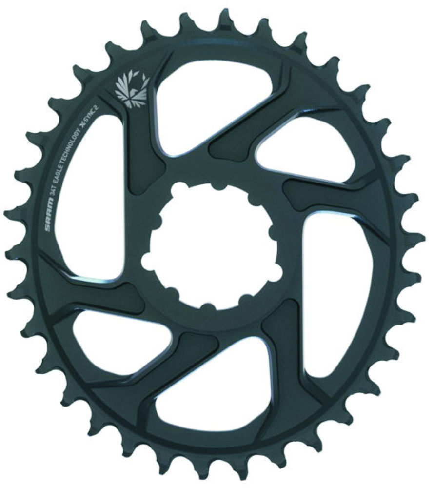SRAM Chainring Eagle Oval X-Sync2 DM 6mm Offset, 38T, black
