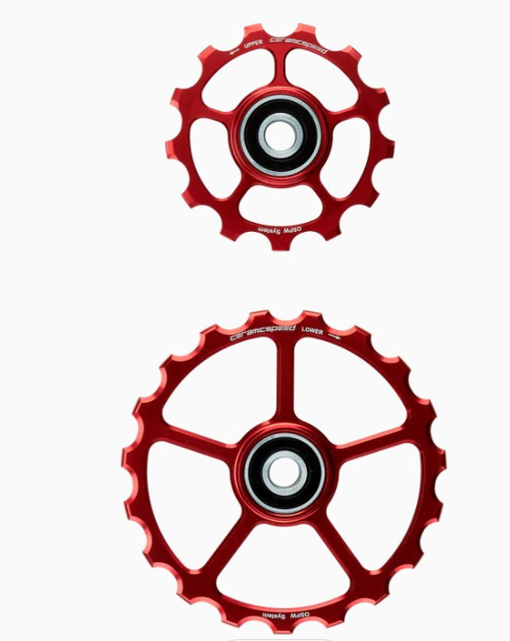 CeramicSpeed OS Pulley Wheels (spare) 13/19 Zähne, Rot
