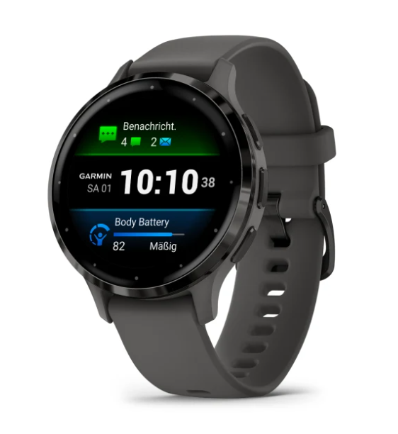 Garmin Venu® 3S, Sportuhr, Kieselgrau/Schiefergrau