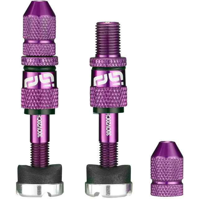 Ethirteen Tubelessventil Schrader Quickfill Gen2 Aluminium , 2 Stk 16-24mm, Violet Purple