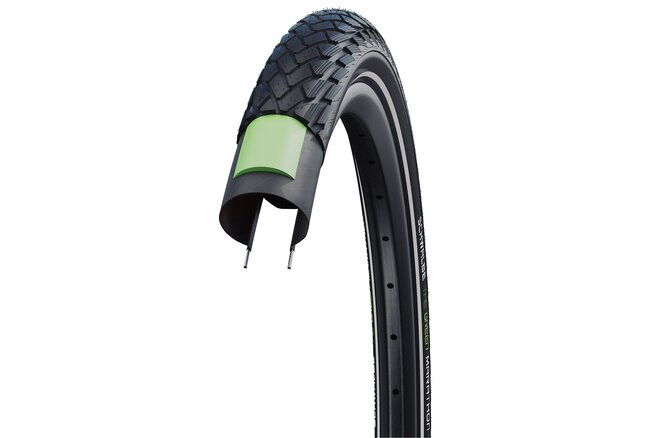 Schwalbe Pneu Green Marathon 24x1.75 GG Starr mit Reflexstreifen black