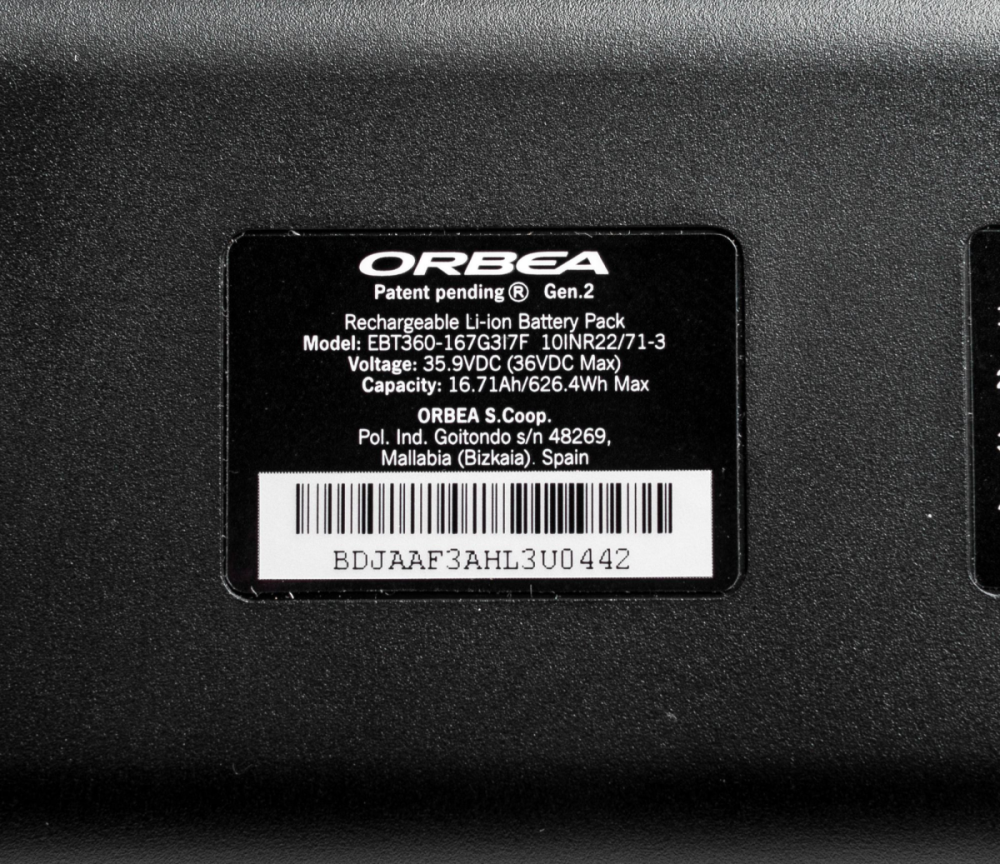 Orbea INTERNAL BATTERY RS 630Wh 36V GEN 2