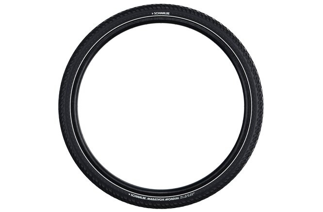 Schwalbe Pneu Marathon Mondial 700x42C Pro Falt mit Reflexstreifen black