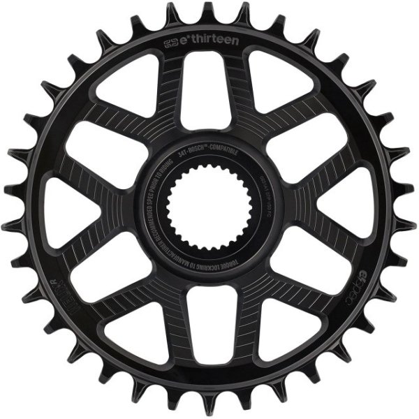 e*thirteen Ethirteen Kettenblatt Helix R e*spec Direct Mount 11/12 fach Bosch Gen4 Aluminum CL 53mm schwarz