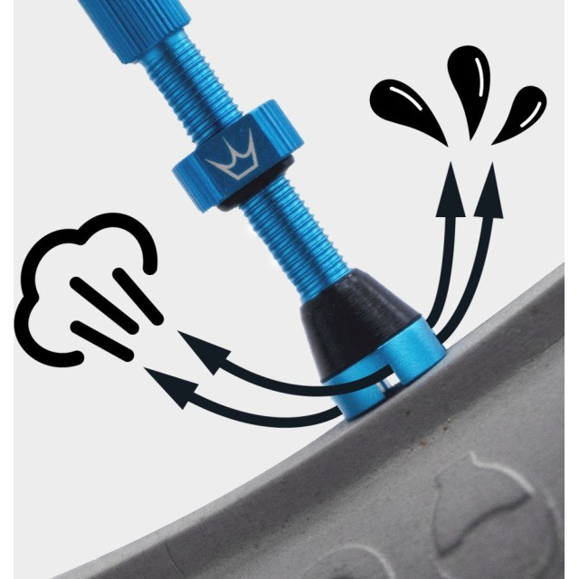 Peaty's Ventil, Chris King Tubeless MKII, 42mm, Werkstattpackung, 26 stk., Schwarz