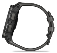 Garmin Instinct 3 – 50 mm, AMOLED, mit Silikon-Wechselarmband 26 mm Twilight, Sportuhr, Schwarz