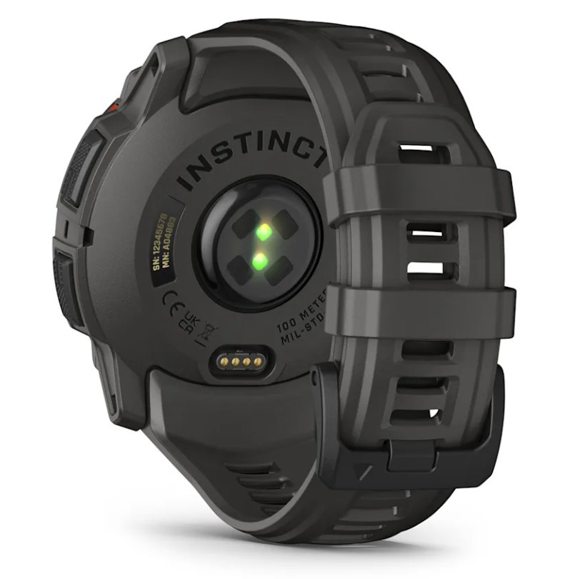 Garmin Instinct 3 – 50 mm, Solar, Twilight mit Silikon-Wechselarmband 26 mm, Sportuhr, Kohle/Schwarz