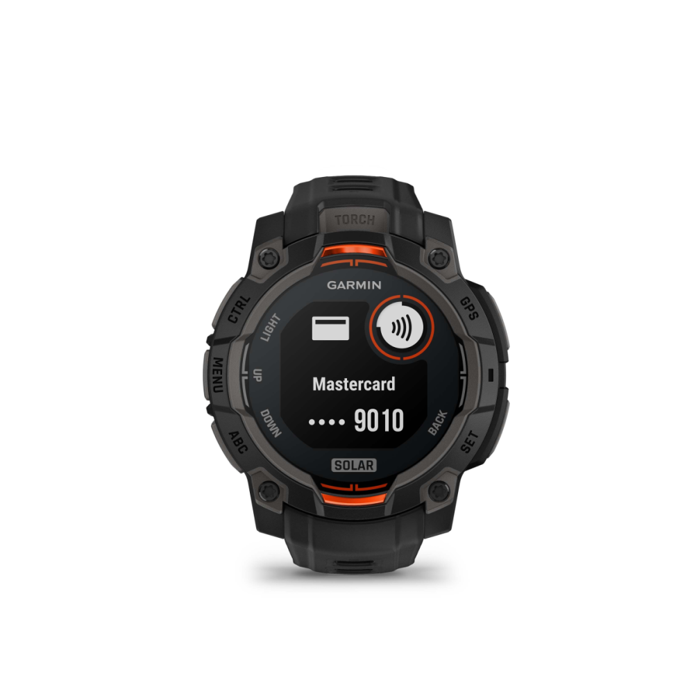 Garmin Instinct 3 – 45 mm, Solar, mit Silikon-Wechselarmband 22 mm, Sportuhr, Schwarz