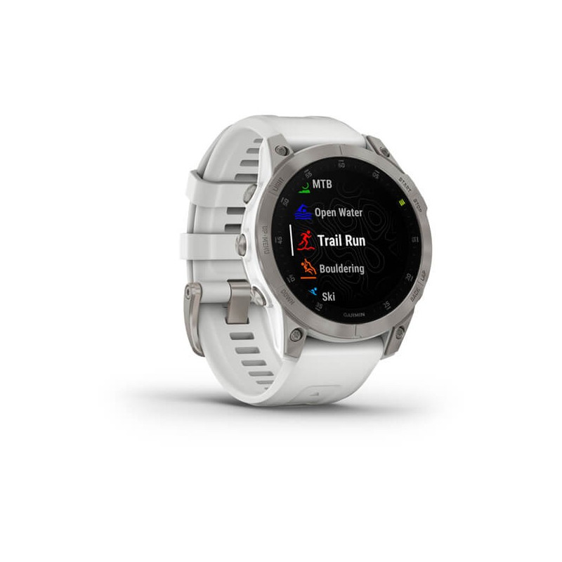 Garmin epix™ (Gen 2) – Sapphire Edition | 47 mm, Schneeweiss/Titanium Titan 22 mm