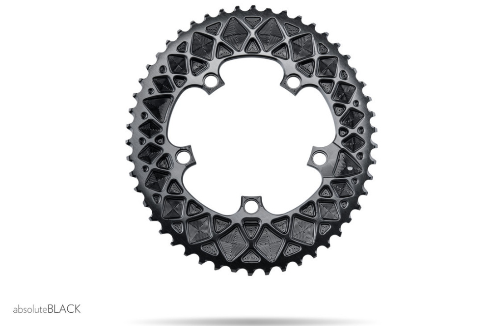 absoluteBLACK absoluteBLACK, Kettenblatt, OVAL, Road, für Sram 5-Arm-Spider mit hidden bolt, 2-fach 110/5, 50 Z...