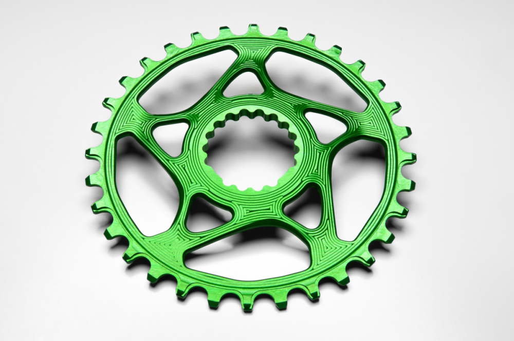 absoluteBLACK absoluteBLACK, Kettenblatt, RUND, MTB, für Cannondale Hollowgram, DM, GREEN, 34 Zähne