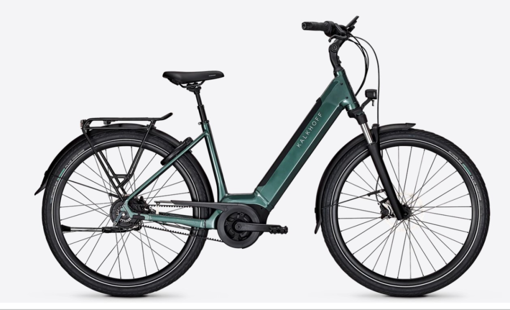 Kalkhoff IMAGE 3 EXCITE BLX, techgreen glossy, 500Wh, Tiefeisteiger, S