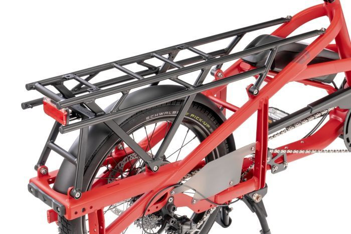 TERN Bikes Tern Gepäckträger, Atlas L für Quick Haul Long D9, matte schwarz, mit Rücklichthalterung