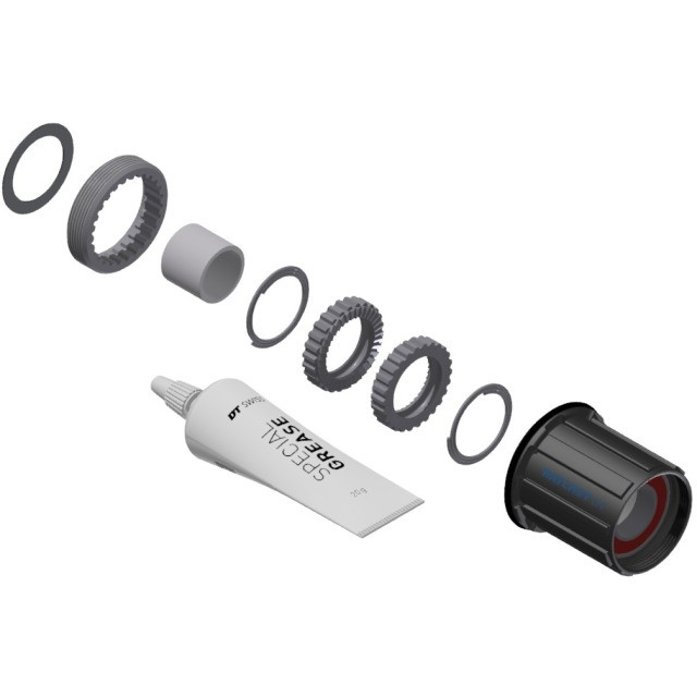 DT Swiss Leerlaufkörper Umbausatz Shimano MTB Stahl, 3-Pawl zu Ratchet LN 36T, ohne Endanschlag 10/11-Fach