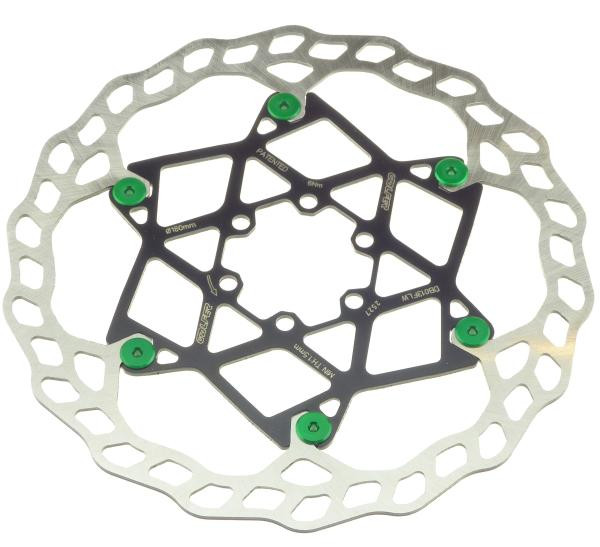 Galfer Floating Wave DB013FLWG 6 Loch 180mm x 2.0mm green Bremsscheibe