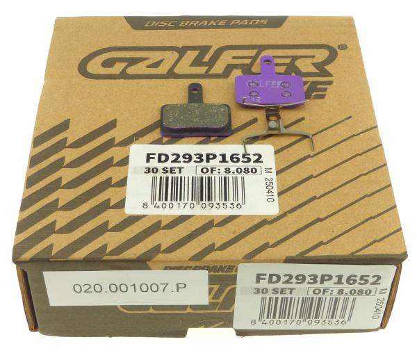 Galfer E-Bike FD293 Shimano Deore/Tektro Auriga/Draco/Orion Bremsbeläge Werkstattverpackung 30 Paar