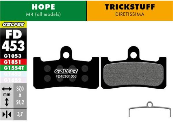 Galfer Performance FD465 Hope E4/RX4+/RX4SH/Mono M4 Bremsbeläge