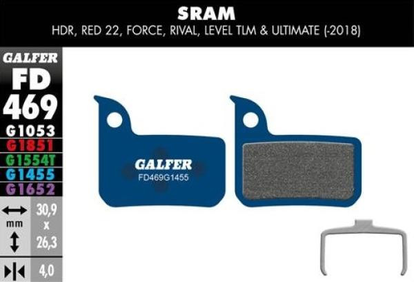 Galfer Road FD469 Sram Red 22/Force 22, Rival 22/Level TLM/Ultimate Bremsbeläge