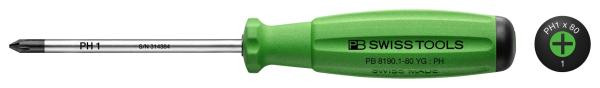 PB Swiss Tools PB 8190 RB SwissGrip Grösse 1 Phillips Schraubenzieher
