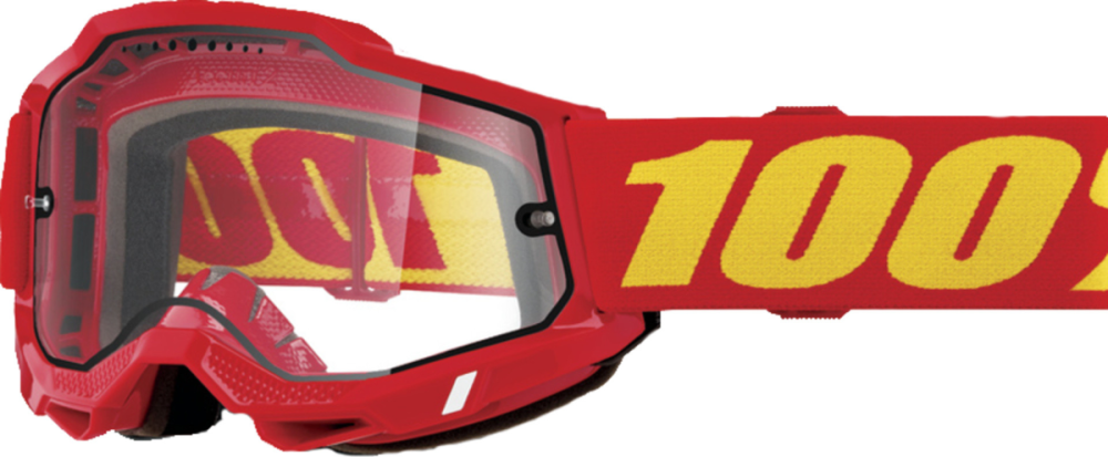 100percent Goggle Accuri 2 Enduro MTB Red - Clear Lens