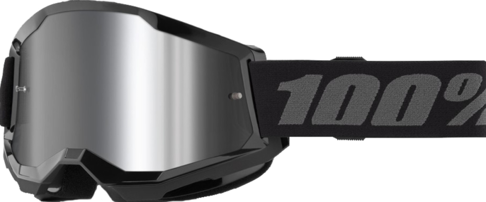 100percent Goggle Strata 2 Black - Mirror Silver Lens