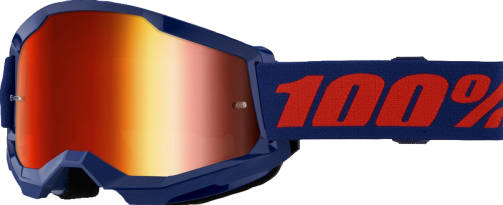 100percent Goggle Strata 2 Navy - Mirror Red Lens