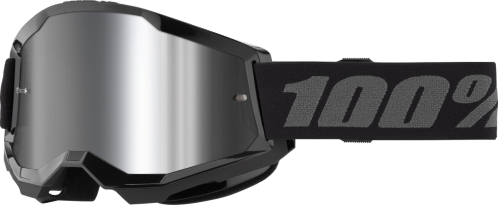 100percent Goggle Strata 2 Junior Black - Mirror Silver Lens