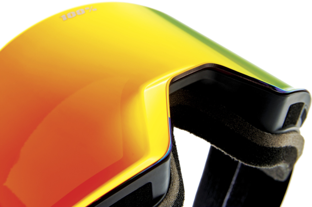 100percent NORG HiPER Goggle Black/Red - Mirror Red Lens