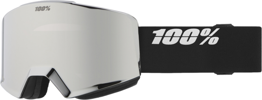 100percent NORG HiPER Goggle Black/Silver - Mirror Silver Lens