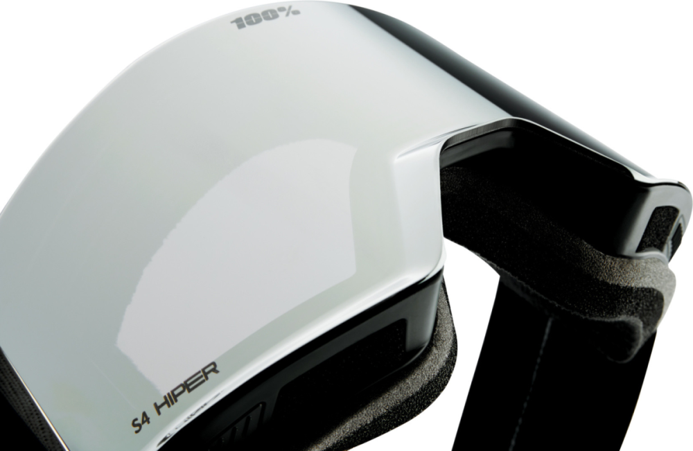 100percent NORG HiPER Goggle Black/Silver - Mirror Silver Lens