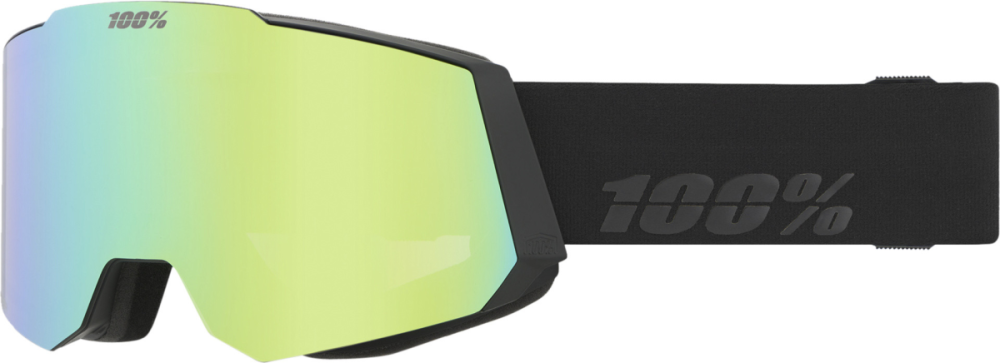 100percent SNOWCRAFT HiPER Goggle Black/Green - Mirror Green Lens