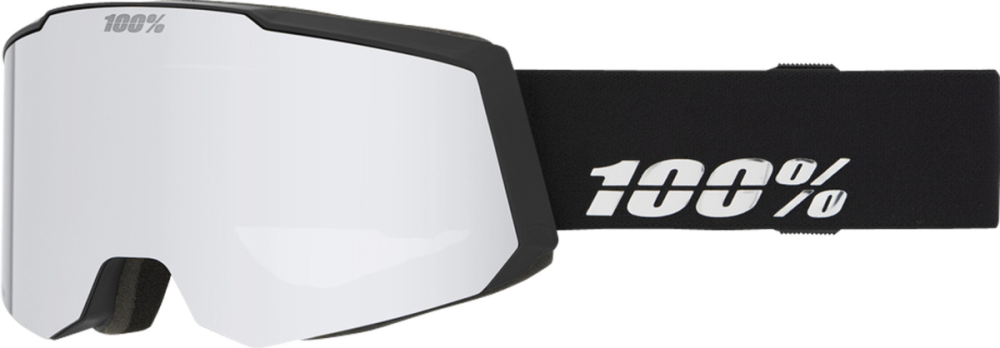 100percent SNOWCRAFT S HiPER Goggle Black/Silver - Mirror Silver Lens