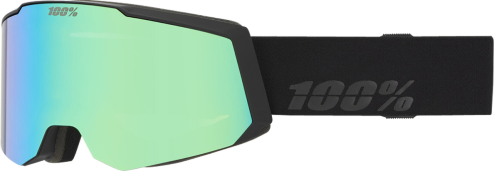 100percent SNOWCRAFT S HiPER Goggle Black/Green - Mirror Green Lens
