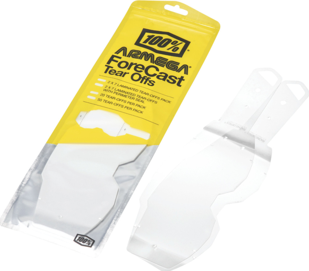 100percent Armega Forecast Standard Tear-Offs 50 PK
