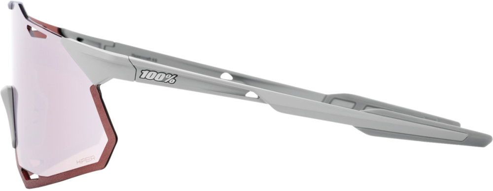 100percent Brille Hypercraft XS Matte Stone Grey-HiPER Crimson Silver Mirror Lens