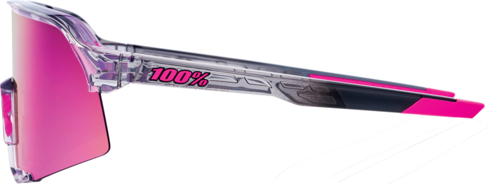 100percent Brille S3 Polished Translucent Grey - Purple Multilayer Mirror Lens