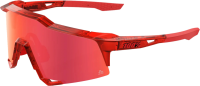 100percent Brille Speedcraft Gloss Translucent Red/HiPER Red Mirror Lens