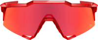 100percent Brille Speedcraft Gloss Translucent Red/HiPER Red Mirror Lens