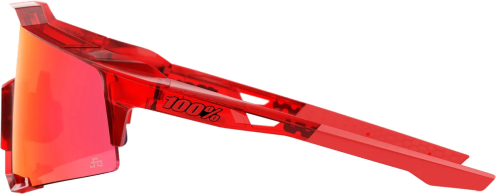 100percent Brille Speedcraft Gloss Translucent Red/HiPER Red Mirror Lens