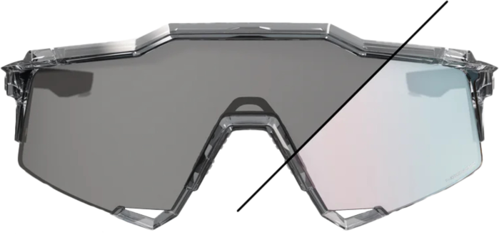 100percent Brille Speedcraft Polished Translucent Grey - Rose Gold Photochromic Mirror