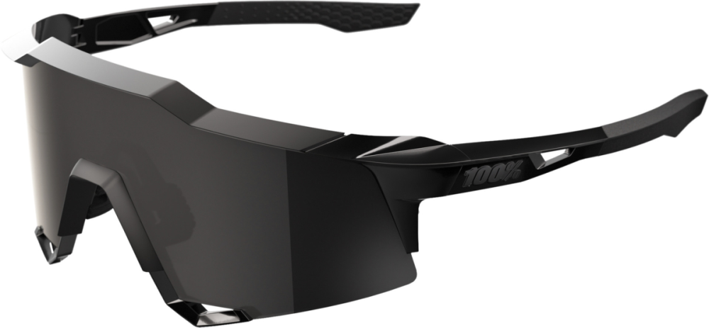 100percent Brille Speedcraft Matte Black Gloss Black - Black Mirror Lens