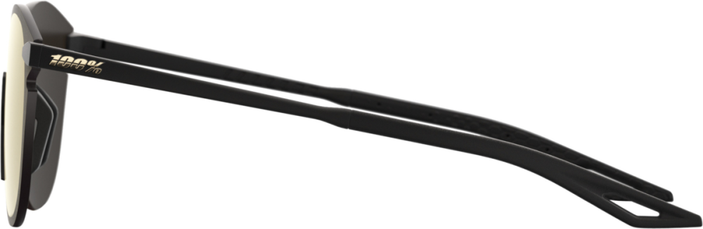 100percent Brille Legere Round - Matte Black - HiPER Gold 24K Mirror Lens