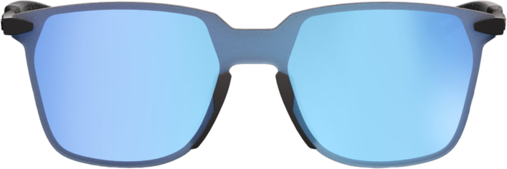 100percent LEGERE SQUARE - Soft Tact Black - HiPER Blue Mirror