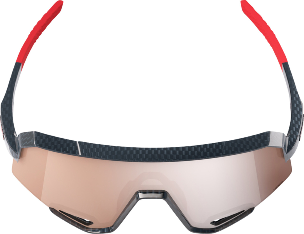 100percent Brille Slendale - Gloss Crabon Fiber - HiPPER Crimson-Silver Mirror Lens