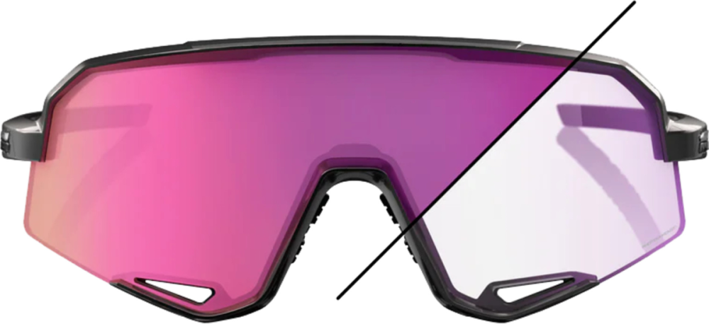 100percent Brille Slendale - Gloss Black - Photochromic Purple Mirror Lens