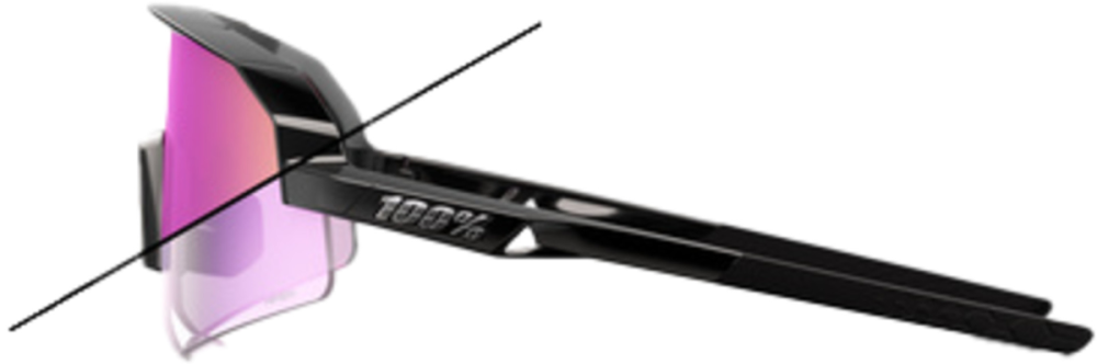 100percent Brille Slendale SL - Gloss Black - Purple Mirror Photochromic Lens