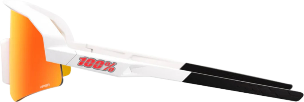 100percent SLENDALE XS - Matte White - HiPER Red Multilayer Mirror