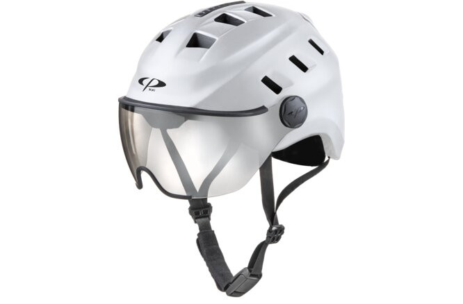 CP Bike CHIMO Helmet visor clear white matt, L/XL