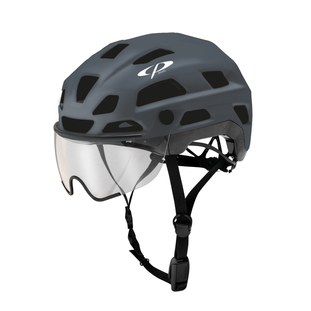 CP Bike CYLITE Helmet visor clear grey matt/black matt, S/M