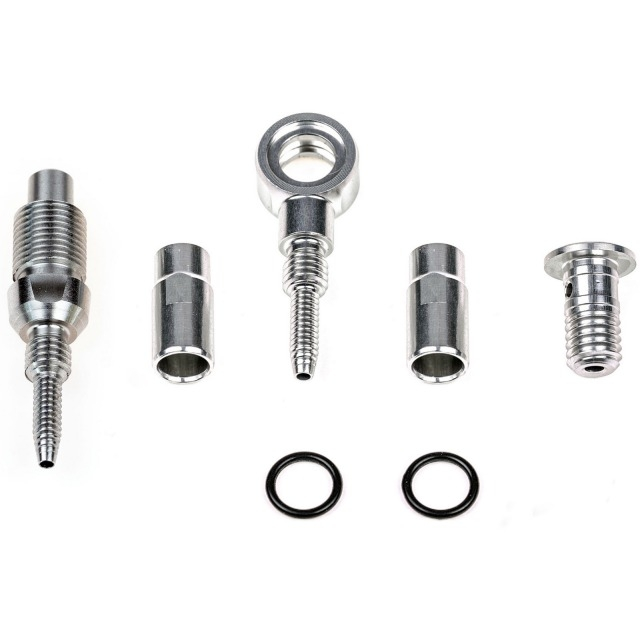 Tricktuff Trickstuff Leitungsanschlussset, Für Kevlar Leitung, silber, M8x0.75 & Banjo 5mm